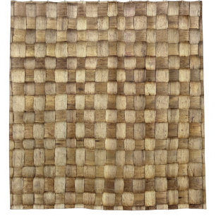 Handmade Craft Basket Seamless Texture Shower Curtain