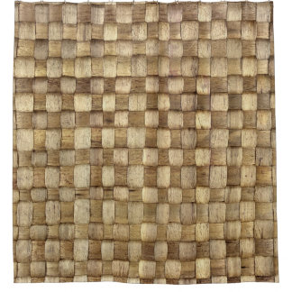 Handmade Craft Basket Seamless Texture Shower Curtain