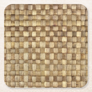 Handmade Craft Basket Seamless Texture Square Paper Coaster
