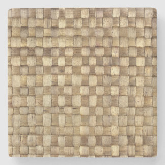 Handmade Craft Basket Seamless Texture Stone Coaster