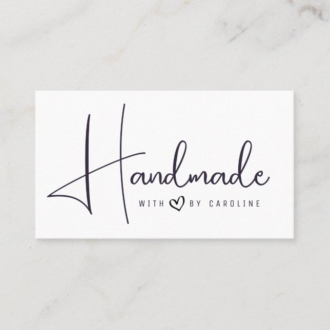 Handmade craft  business card (Front)