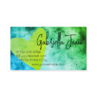 Handmade Crafts Calligraphy Blue Green Distressed 
