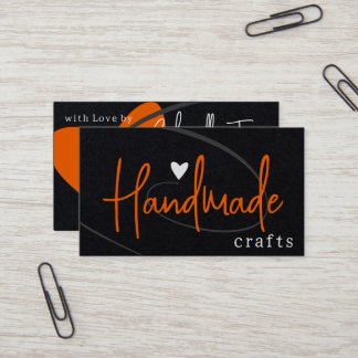 Handmade Crafts Calligraphy Signature Love Heart  Business Card