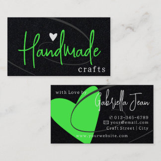 Handmade Crafts Calligraphy Signature Love Heart  Business Card