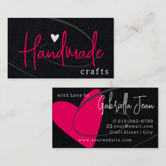 Handmade Crafts Calligraphy Signature Love Heart  Business Card
