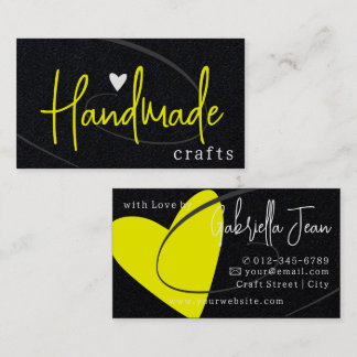 Handmade Crafts Calligraphy Signature Love Heart  Business Card