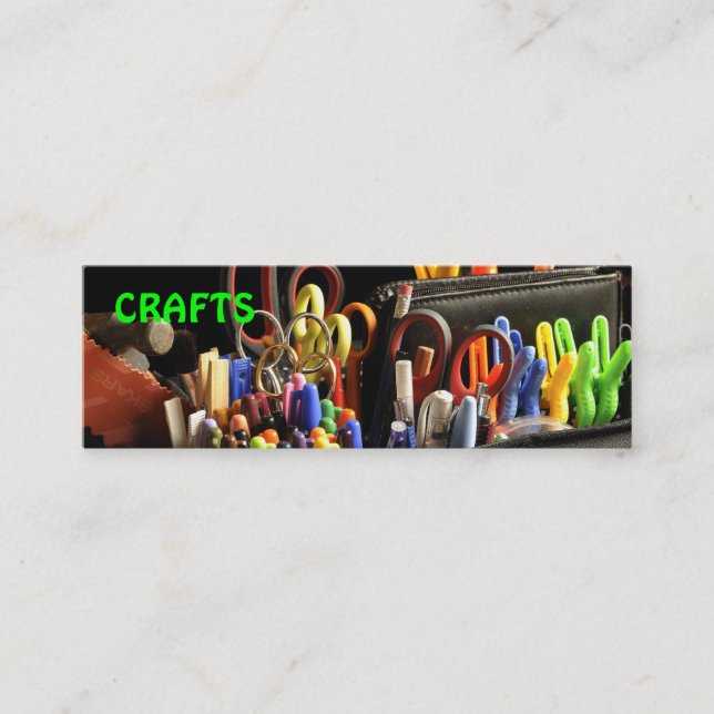 handmade crafts mini business card (Front)