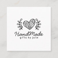 Handmade crafts modern black and white logo rustic