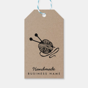 Handmade crafts modern knitting kraft paper rustic gift tags