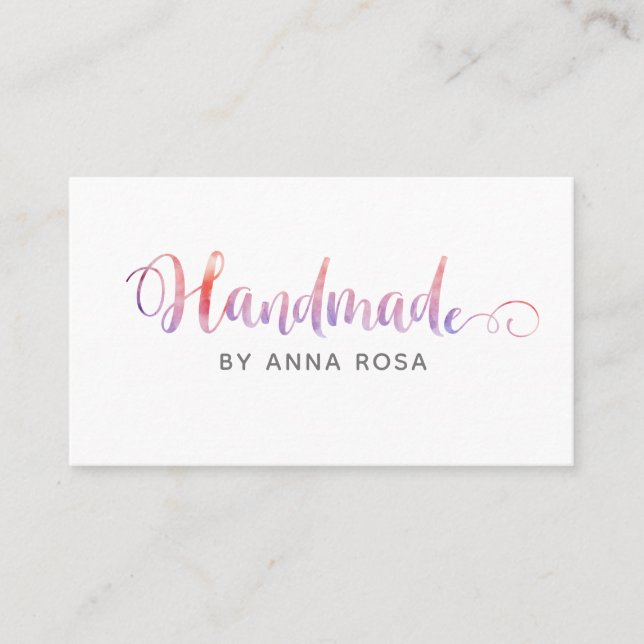 *~* HANDMADE Crafts Products Hand crafted Business Card (Front)