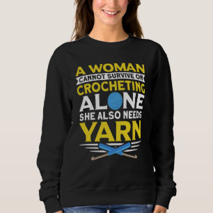 Handmade Crochet Crochet Saying Sweatshirt