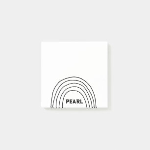 Handmade Curve Lines CUSTOM Monogram Personalised  Post-it Notes