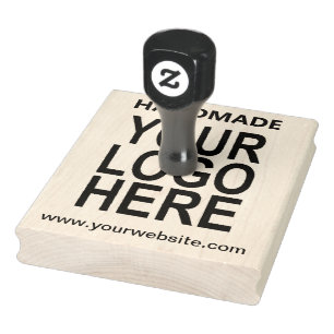 Handmade  Custom Business Logo Rubber Stamp
