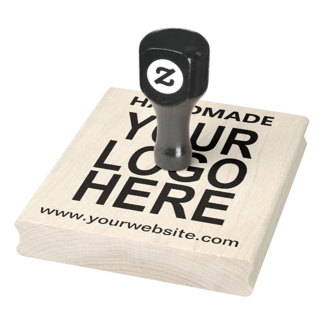 Handmade  Custom Business Logo Rubber Stamp (Stamp)