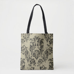 Handmade damask pattern: vintage ornament. tote bag