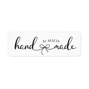 Handmade elegant script product Monogram Label