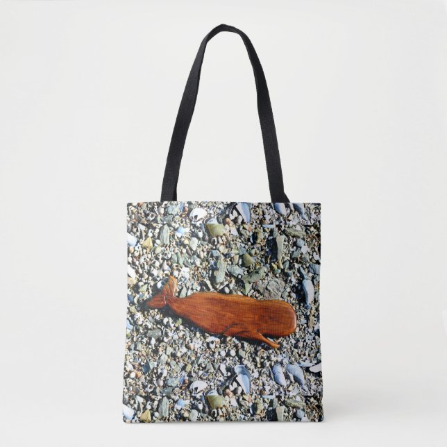 handmade folk art whale tote bag (Front)