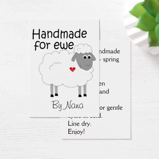 Handmade for Ewe - hangtag/ flat giftcard (Desk)