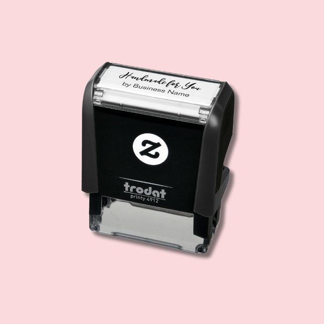 Handmade for You by Business Name Text Template Self-inking Stamp (Creator Uploaded)