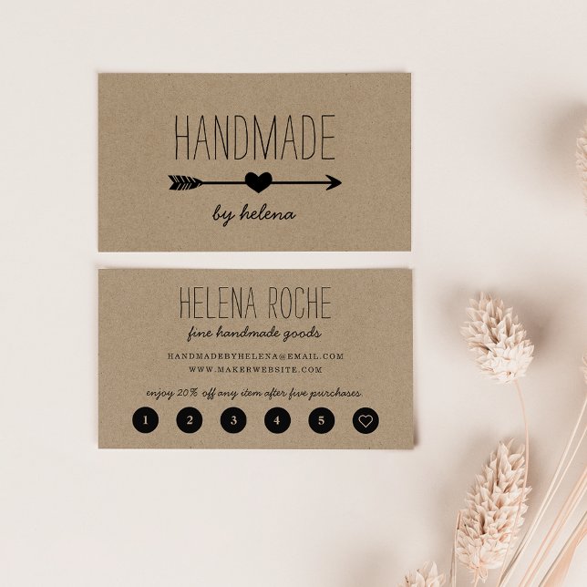 Handmade Heart | Rustic Kraft Loyalty Card (Creator Uploaded)