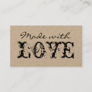 Handmade / homemade minimalist modern vintage business card