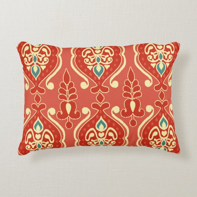 Handmade Ikat: Ethnic Boho Fabric Decorative Cushion (Front)