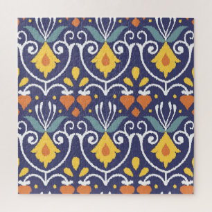 Handmade Ikat: Ethnic Boho Fabric Jigsaw Puzzle