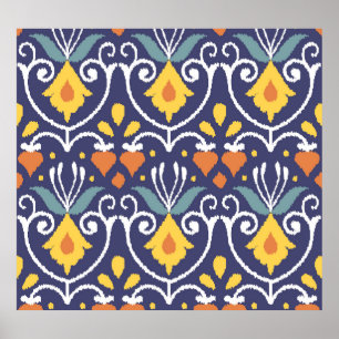 Handmade Ikat: Ethnic Boho Fabric Poster