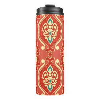 Handmade Ikat: Ethnic Boho Fabric Thermal Tumbler