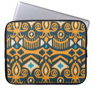 Handmade Ikat: ethnic fabric pattern Laptop Sleeve