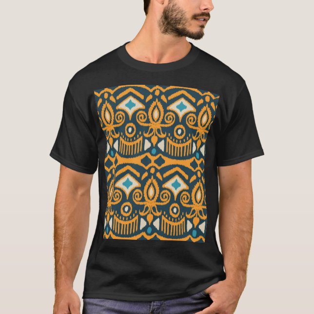 Handmade Ikat: ethnic fabric pattern T-Shirt (Front)