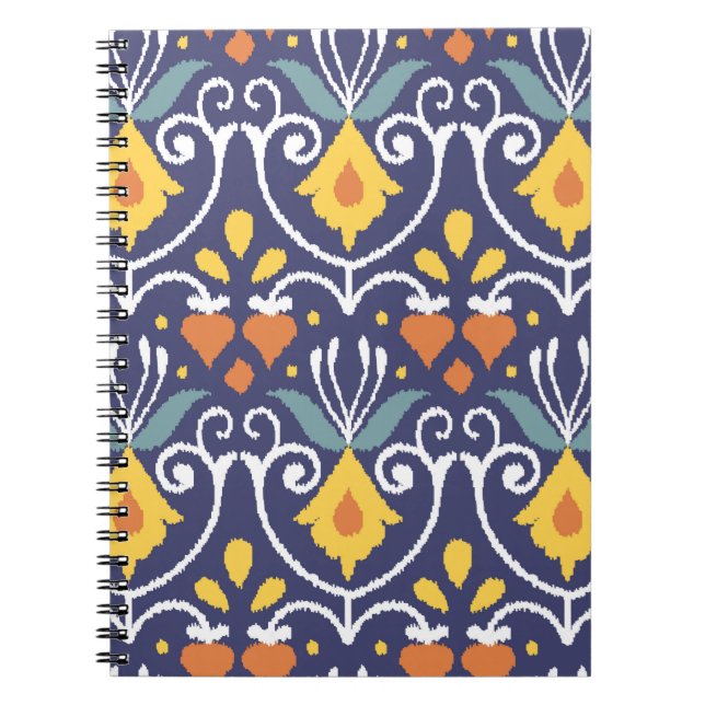Handmade Ikat fabric. Ethnic seamless pattern. Asi Notebook (Front)