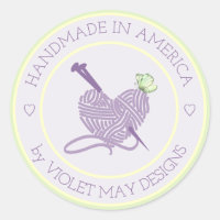 Handmade in - Heart Pastel Knitting & Yarn Craft