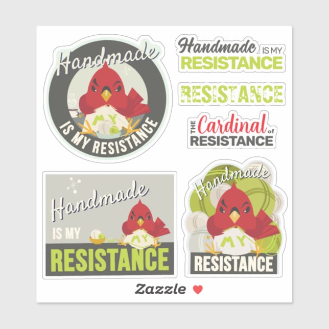 "Handmade is My Resistance" olive lime Collection (Sheet)