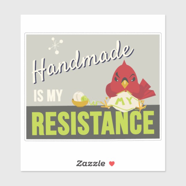 Handmade is My Resistance-Rectangle sticker (Sheet)