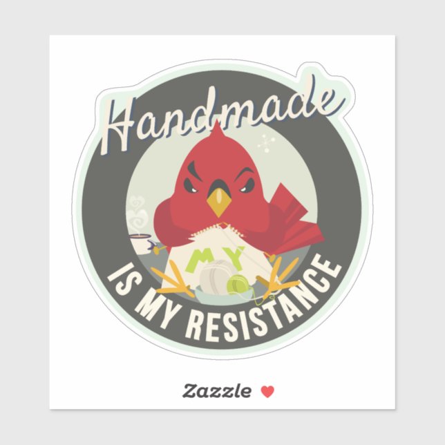 Handmade is My Resistance Round Badge (Sheet)