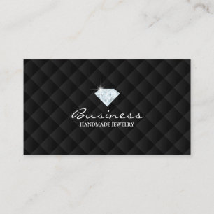 Handmade Jewellery Luxury Dark Diamond Quilted Business Card