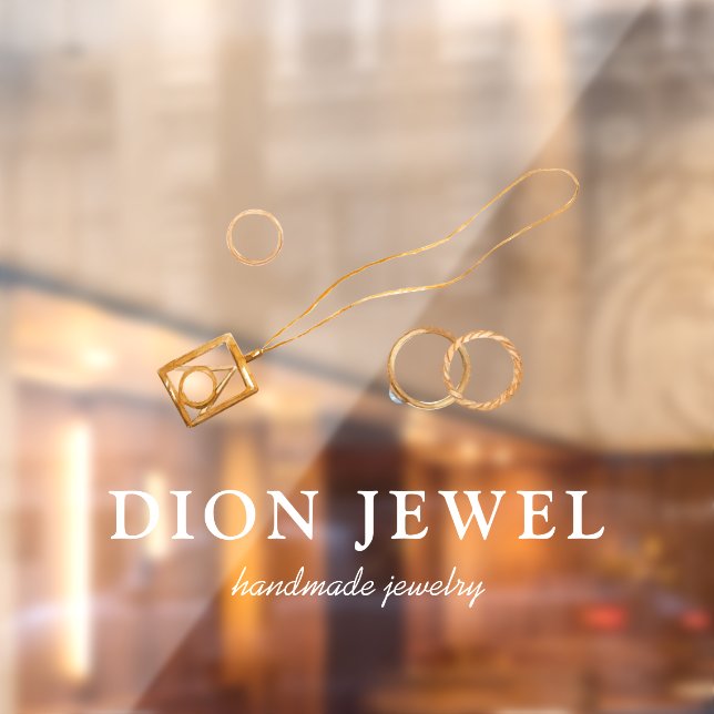  Handmade Jewellery Modern Professional Logo Busin Window Cling (Sheet 2)