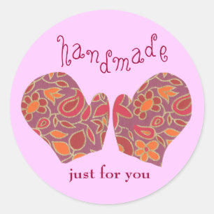 "Handmade Just for You" sticker