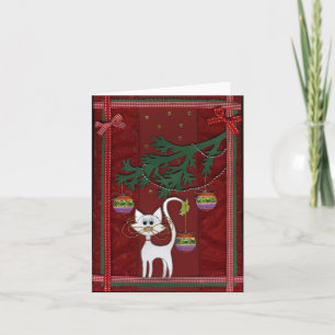 Handmade Kitty Jingle Christmas Card