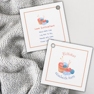 Handmade Knit Care Label & Hang Tag