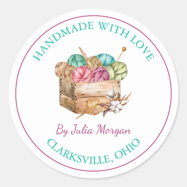 Handmade knit Label (Front)