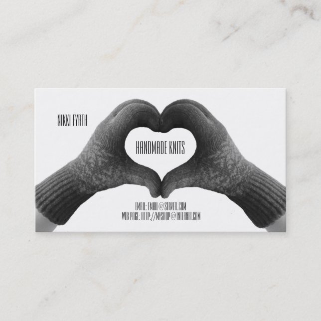 Handmade Knits Business Card (Front)