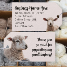 Handmade Knitwear Yarn Shop Thank You