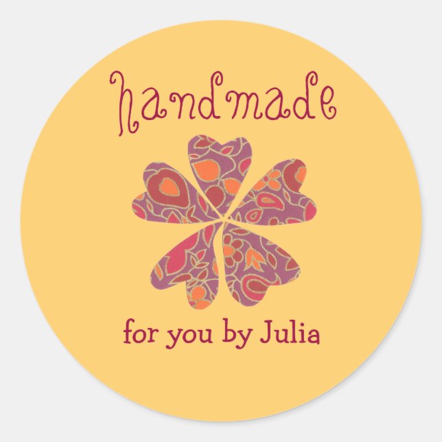 "Handmade" label (Front)