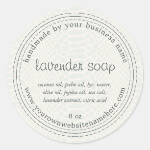 Handmade Lavender Soap Green Snake Pattern Classic Round Sticker