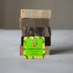 Handmade Lemon Scent Soap Custom Sticker