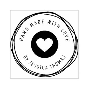 Handmade love rubber stamp