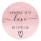 Handmade love typography pink glitter sparkles