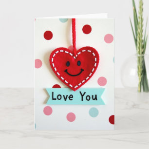Handmade Love You Heart Card